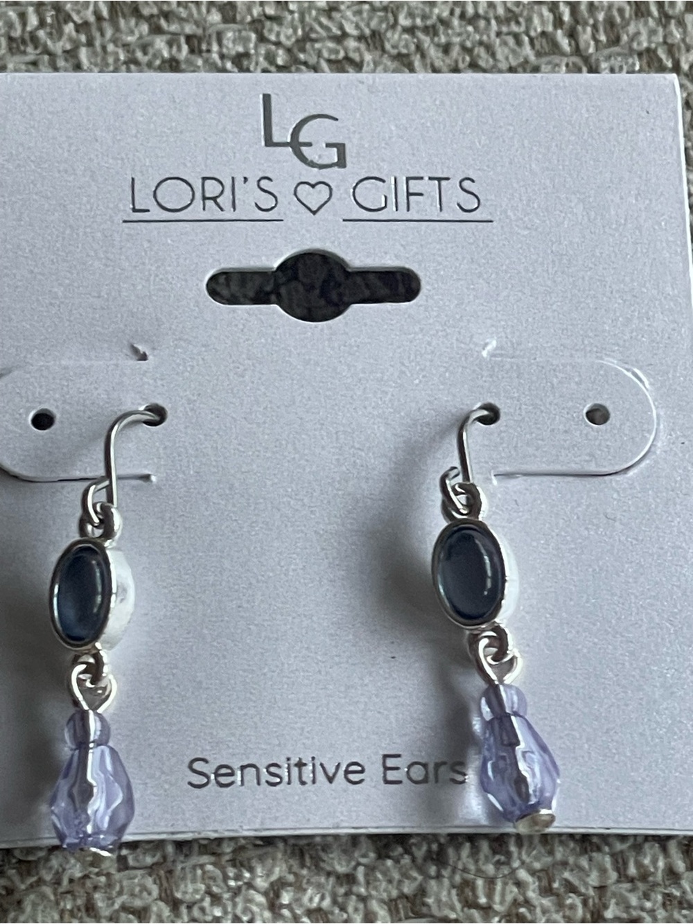 Lavender Drop Dangle Earrings